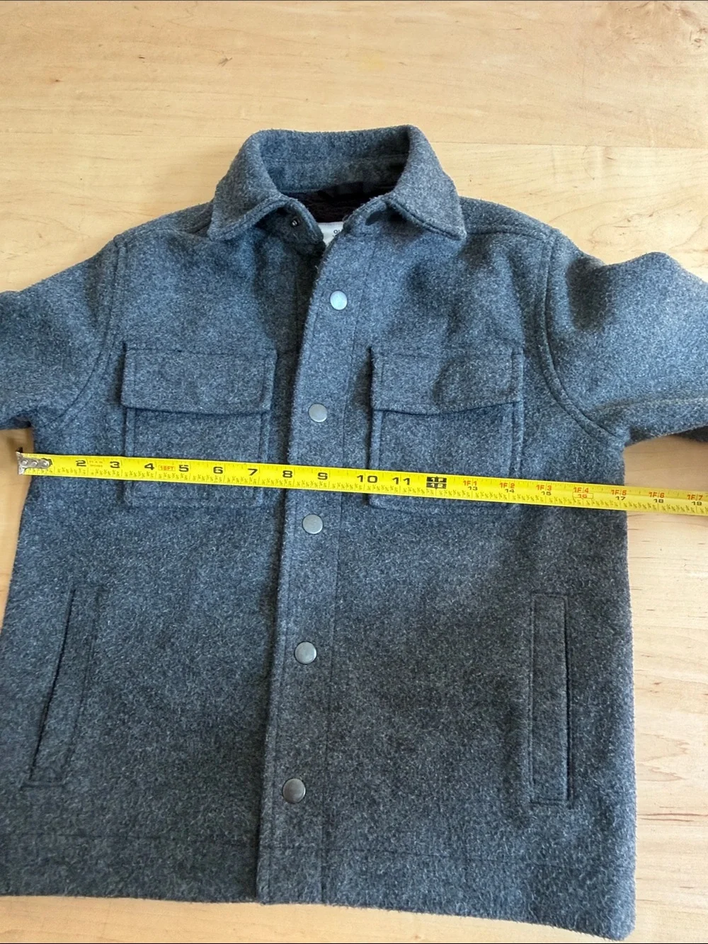 Old Navy Charcoal Gray Boys Wool-Blend Field Jacket